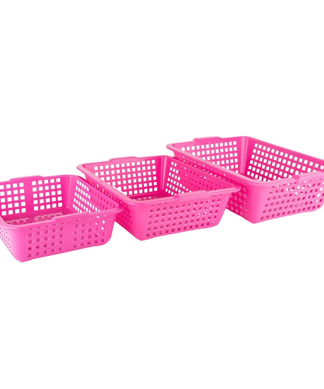 Plastic Multiple Size Cane Fruit Baskets (3 Size Large, Medium, Small)