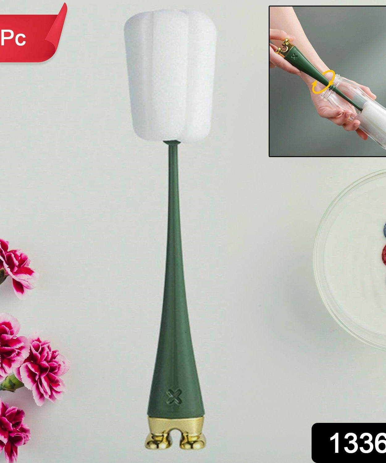 Multifunctional Silicone Bottle Cleaning Foam Brush 
