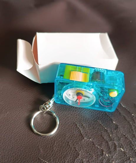 Mini Alarm Clock Keychain – 1PC Portable Quartz Analog Clock Key Ring