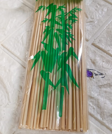Wooden kebab sticks for grilling and barbecue parties.