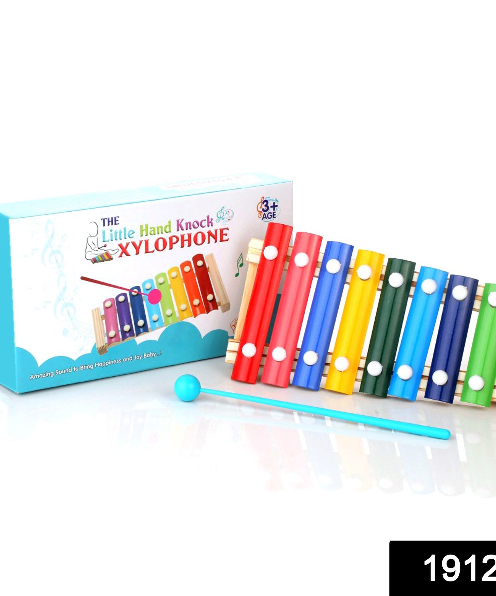 Close-up of xylophone bars showing different colors and notes