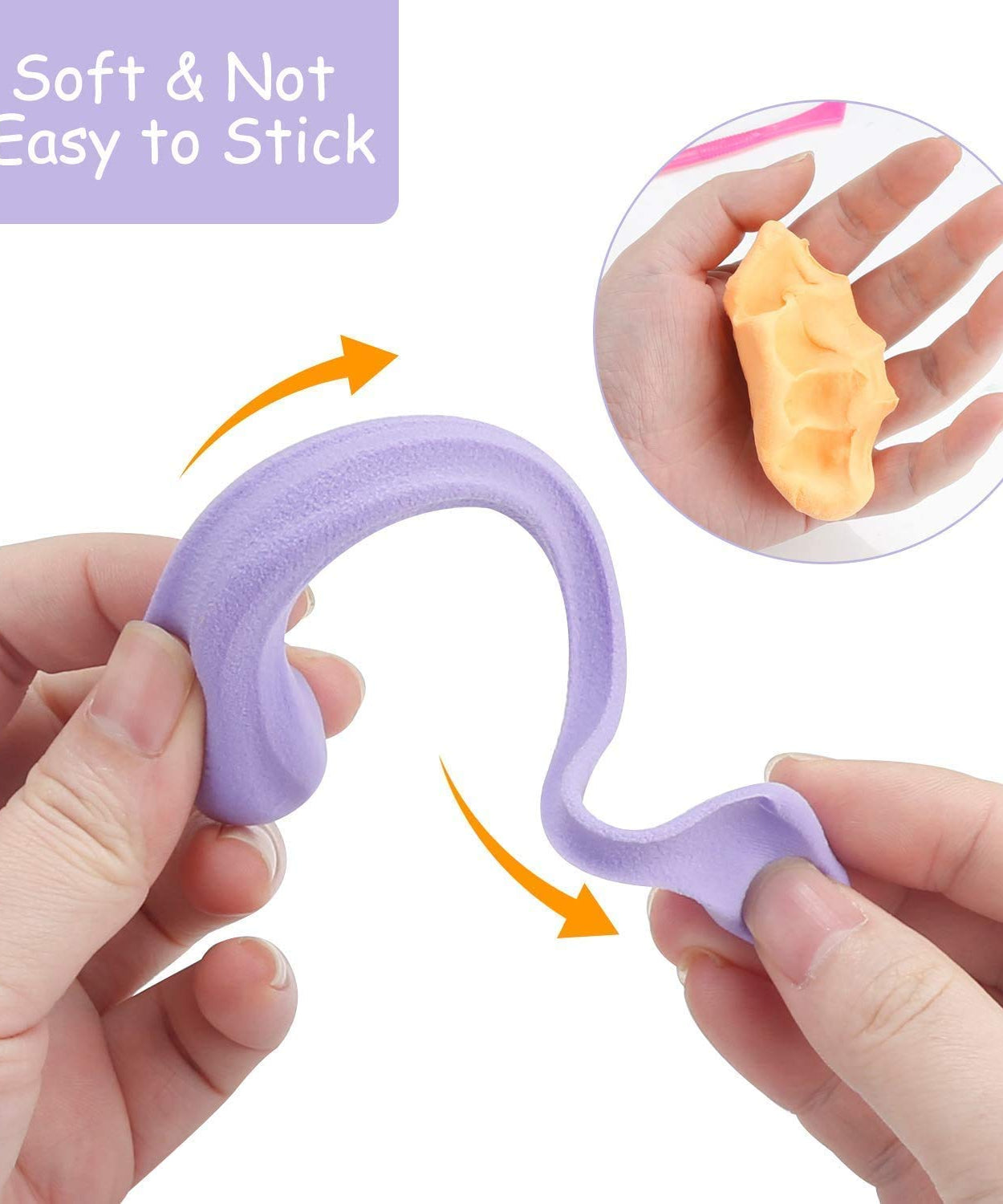 5 colors of non-toxic dough clay moulds, 6-piece pack