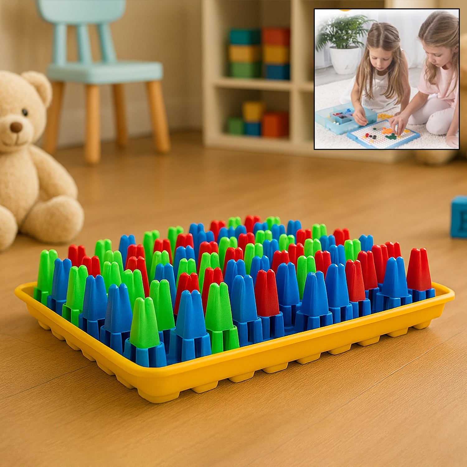 Plastic Color Crush Game Board, A Puzzle Game, Challenge's Educational Board Game's, Game for Kids & Adults, Birthday Gift (1 Set)