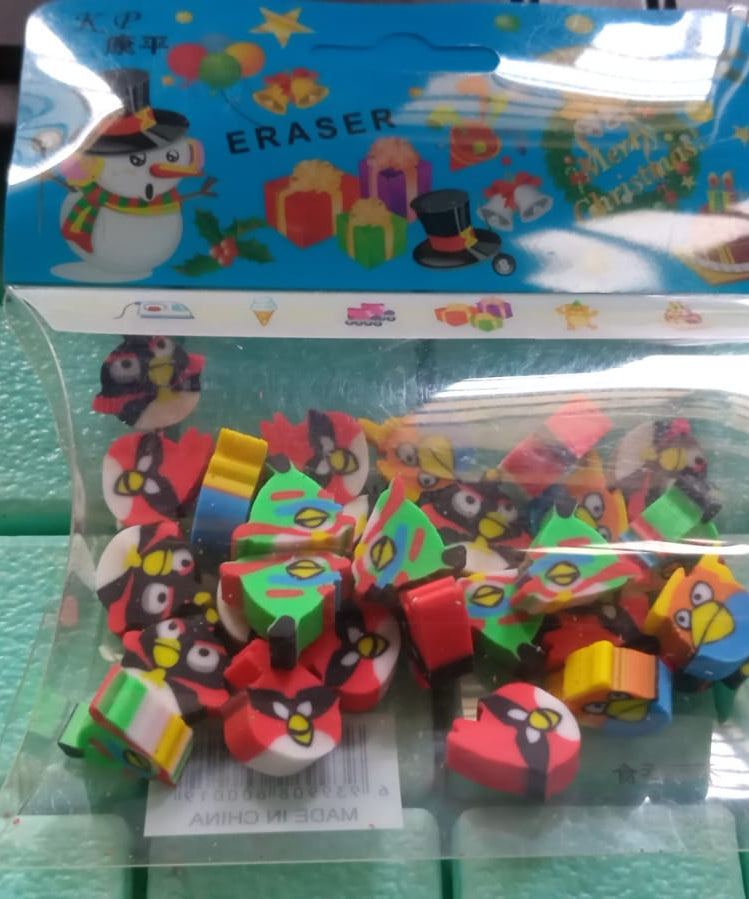 Colorful Novelty Eraser Set for Kids and Gifts (28 Pcs In 1 Packet)