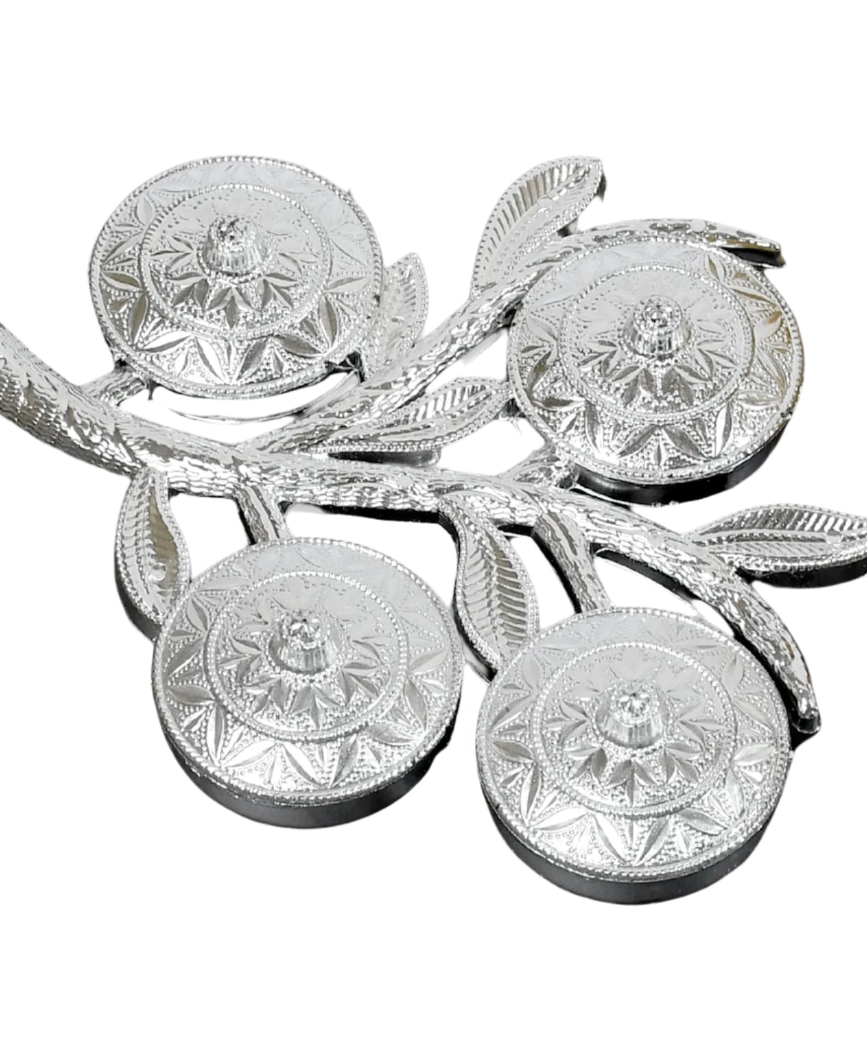 Tree Shape 4 Compartment Mukhwas Dani Serving Tray For Home & Kitchen Use