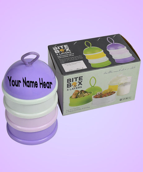 Customized 3 Layer Cute Portable Baby Food Milk Powder Storage Box Bottle Container Milk Powder Baby Food Container Bowl (Mix Color)