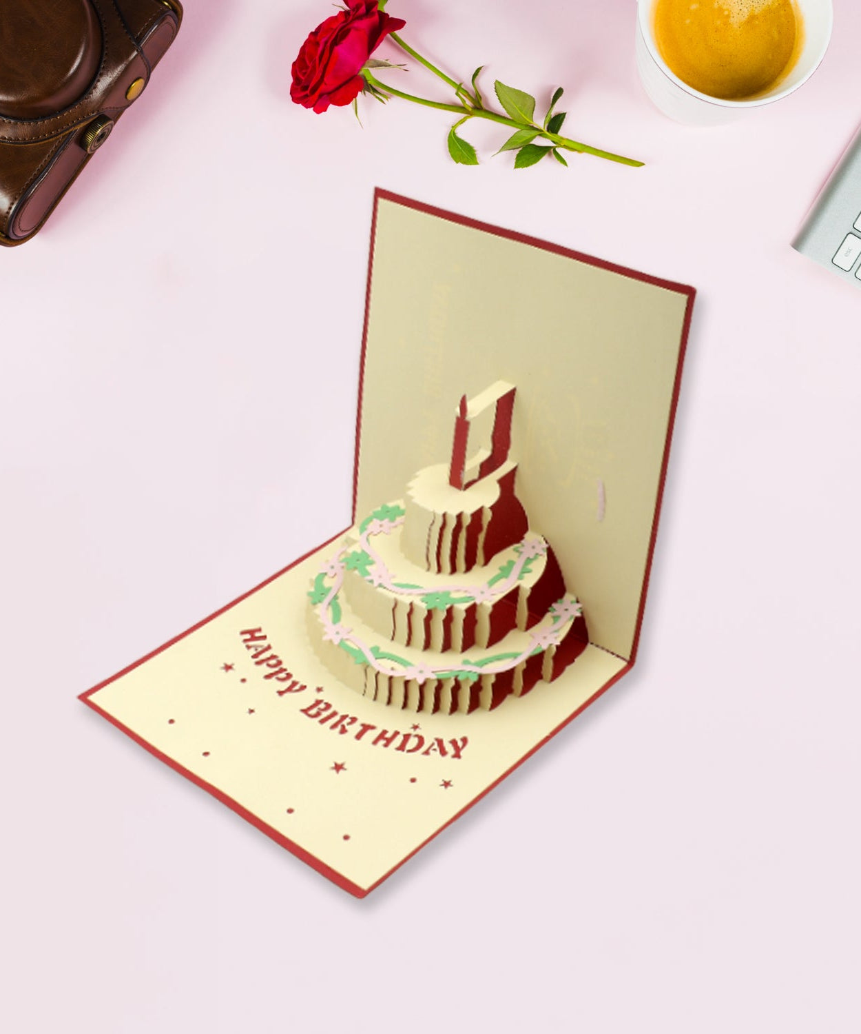 3D Paper Wish Card High Quality Paper Card All Design Card Good Wishing Card  (Birthday , Valentine , love , Christmas Card) (1Pc )