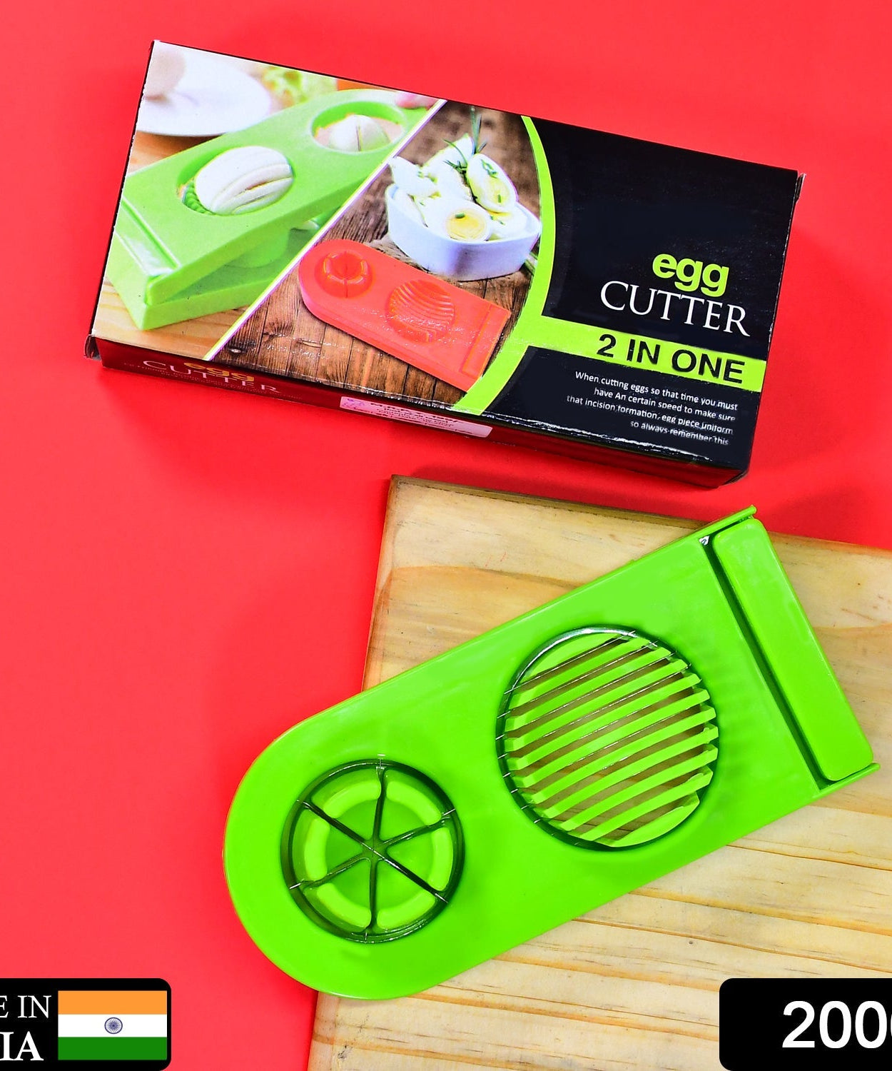 Boiled egg cutter with stainless steel wire for easy slicing