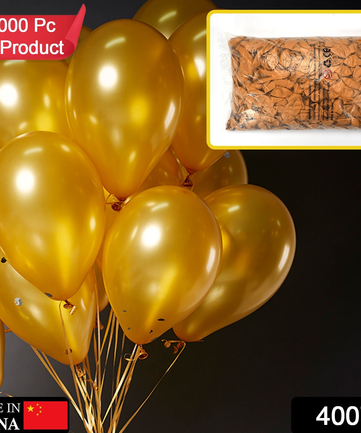 Set of 1000 multicolor balloons for festive events