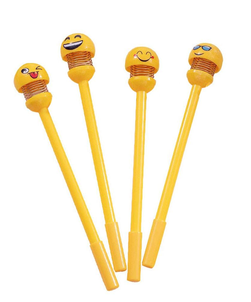 Colorful emoji pens for writing.
