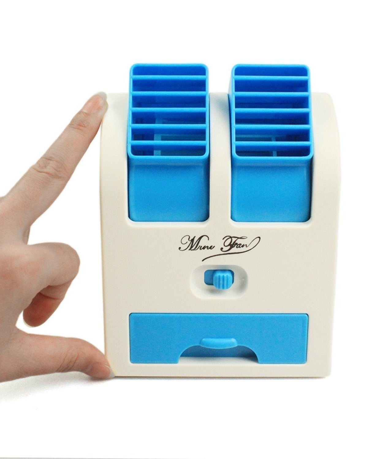 Compact bladeless air conditioner for cooling.