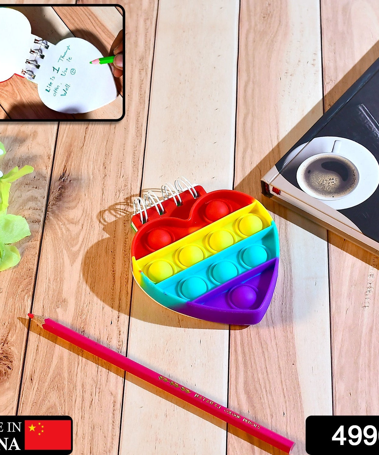 Spiral notebook with heart  It fidget