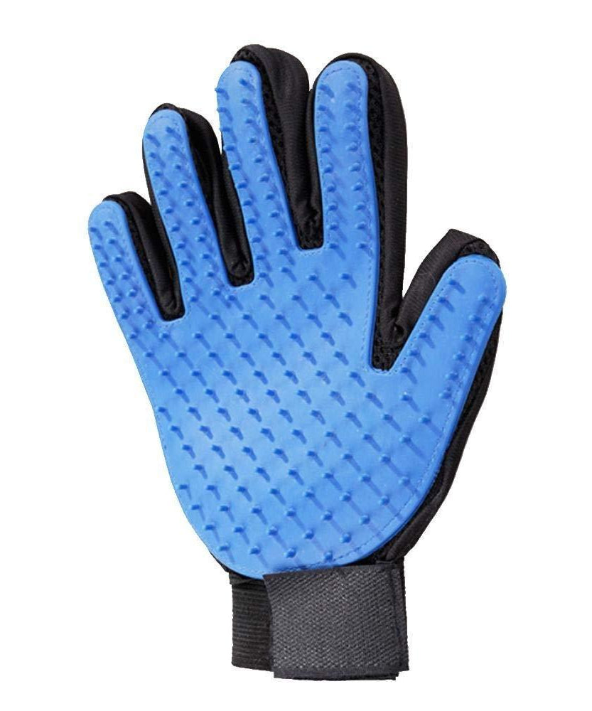 5-finger deshedding glove for pets.