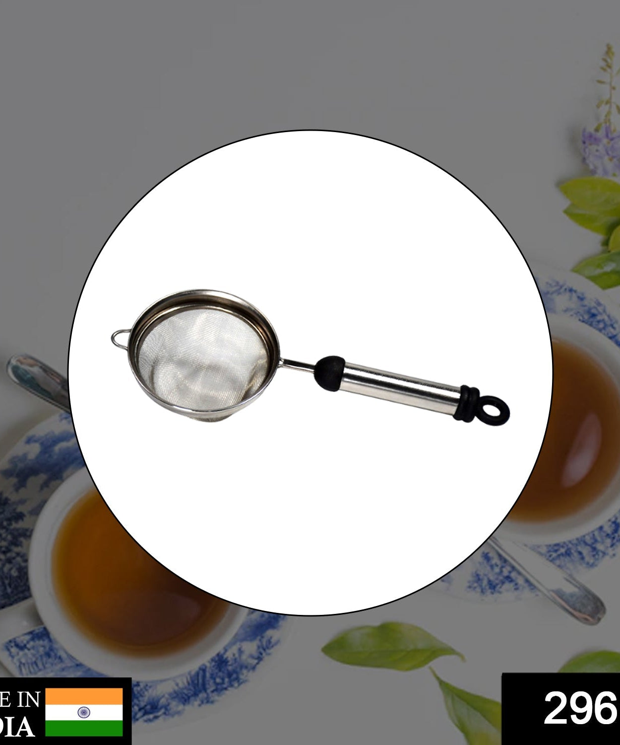 Stainless steel strainer for tea, juice, and soups