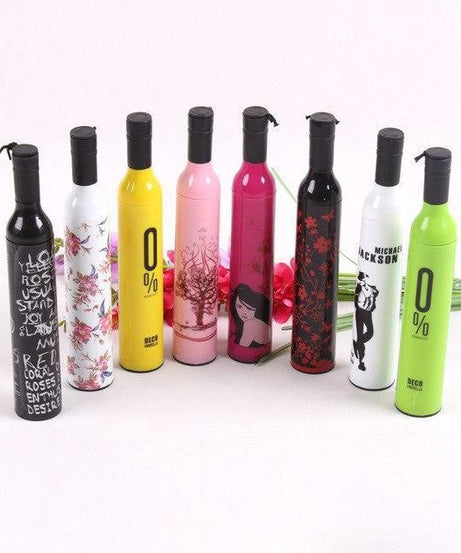 Pocket Folding Wine Bottle Umbrella