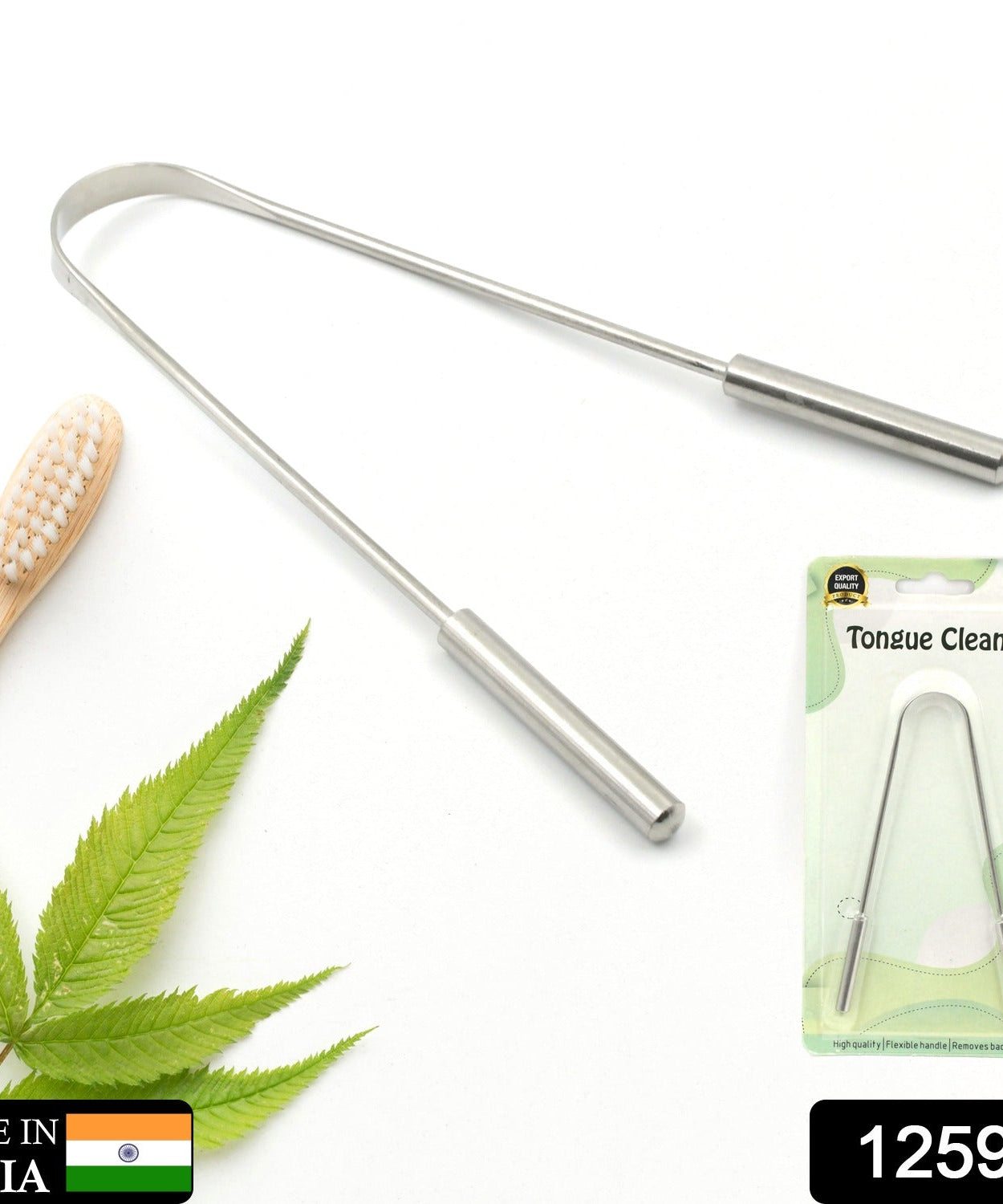 Tongue Cleaner For Kids & Adults | Tongue Scraper For Bad Breath, Maintain Oral Hygiene for Daily Use | for Fresh Breath & Bacteria Removal | Improved Taste (Steel, Copper, Tongue Cleaner / 1 Pc)