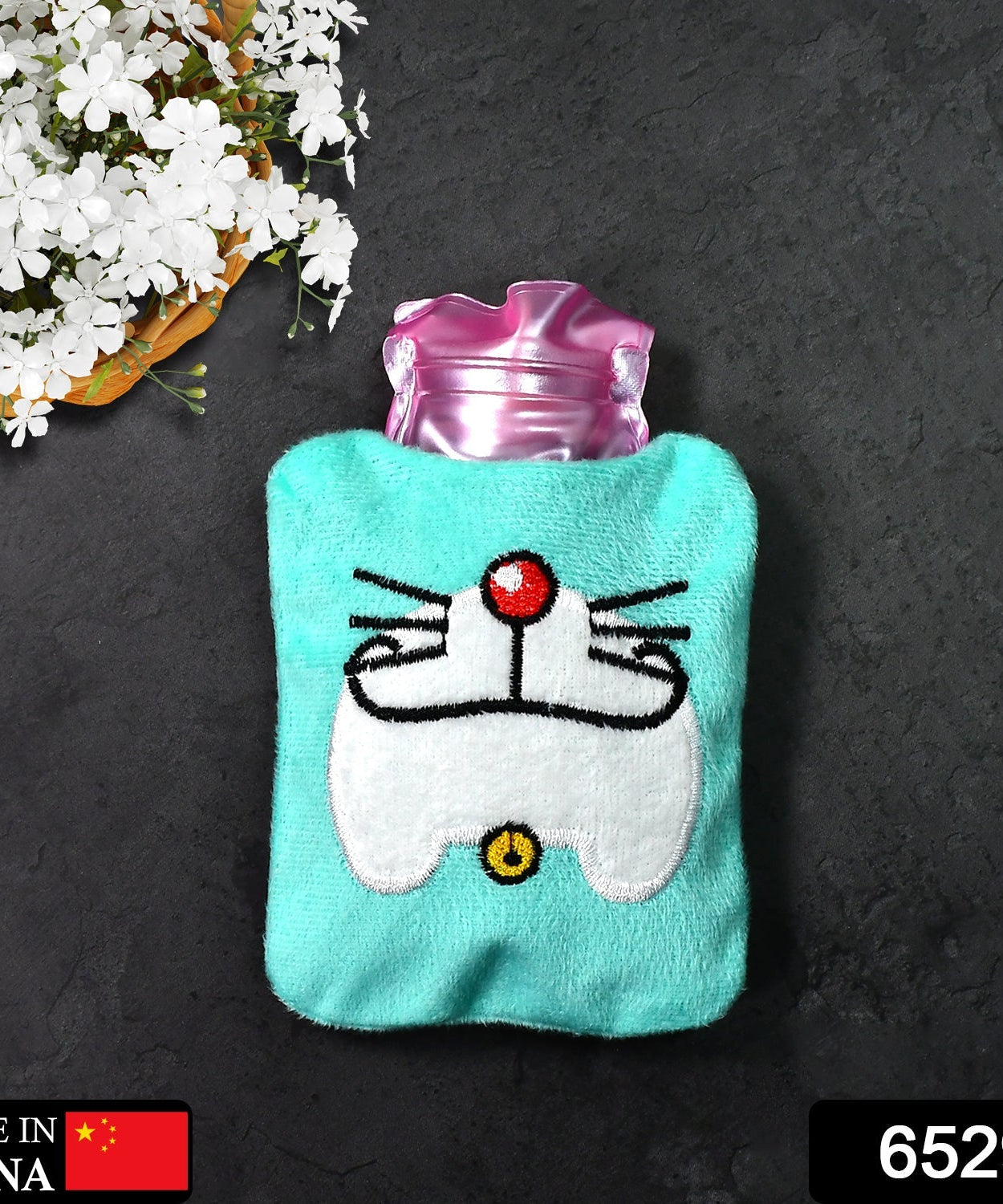 Doremon Cartoon Small Hot Water Bag with Cover for Pain Relief