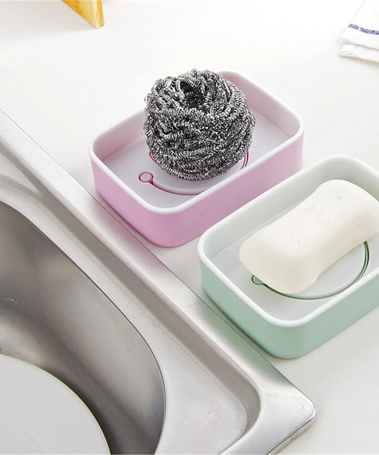 Soap Dish with Drain Soap Holder, Soap Saver Easy Cleaning, Soap Tray for Shower Bathroom Kitchen ,Sabudani (1 Pc)