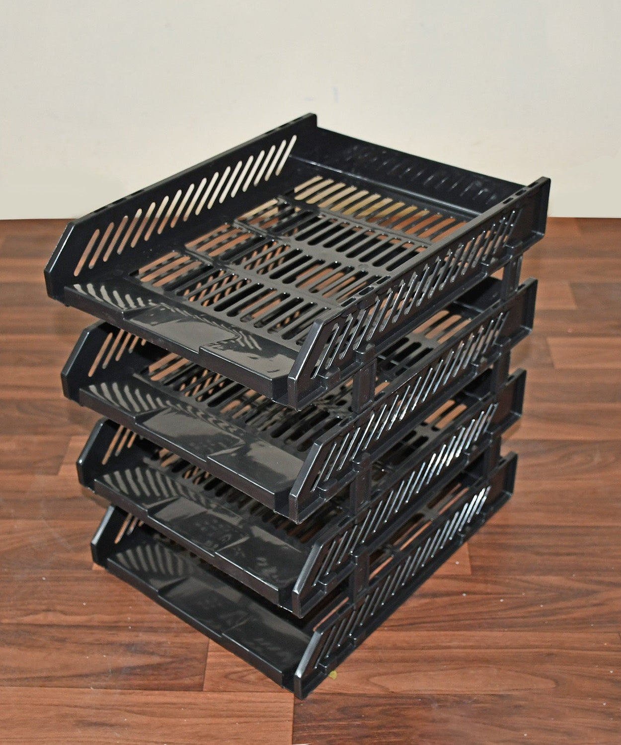 4-Layer Multifunctional File Rack with Drawers for Office Desk