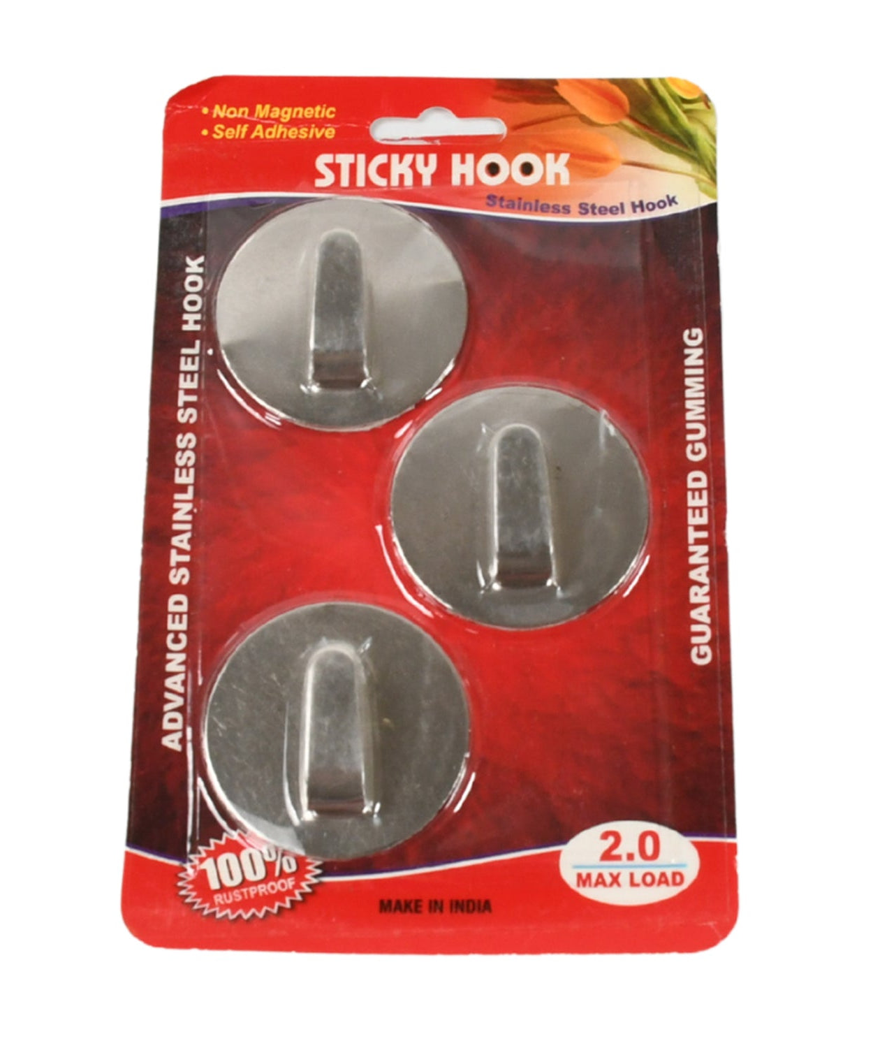 Self- Adhesive Hooks, Heavy Duty Wall Hooks Hangers Stainless Steel Waterproof Sticky Hooks for Hanging Robe Coat Towel Kitchen Bathroom and.