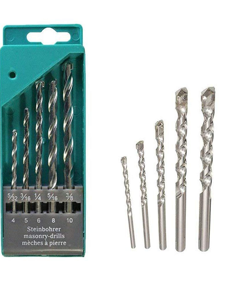 Multicolour metal drill bit set, 5 pieces.