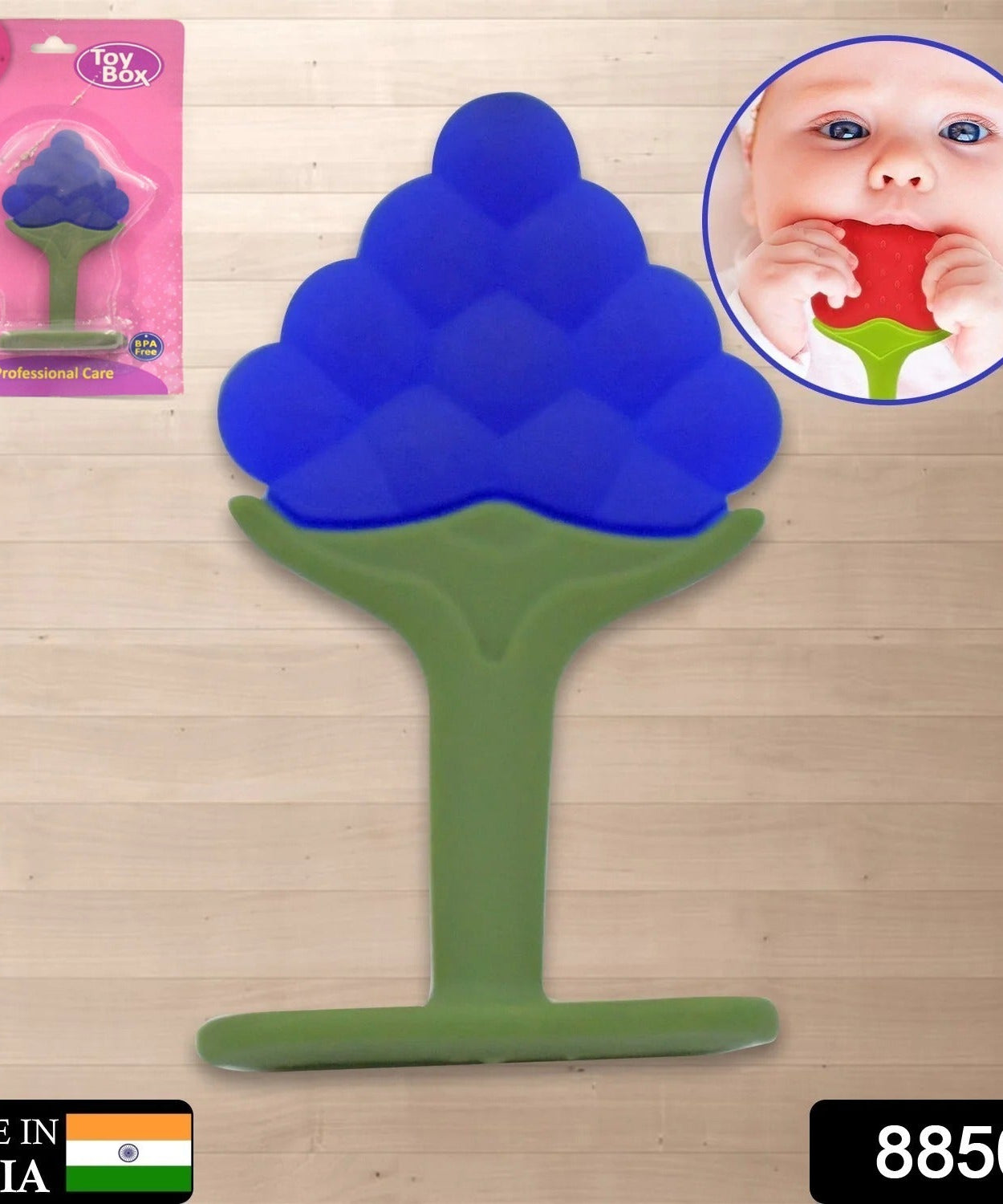 Baby Silicone Teether (1 Pc): Food Grade, Non-Toxic, Teething Relief (3 Months+)