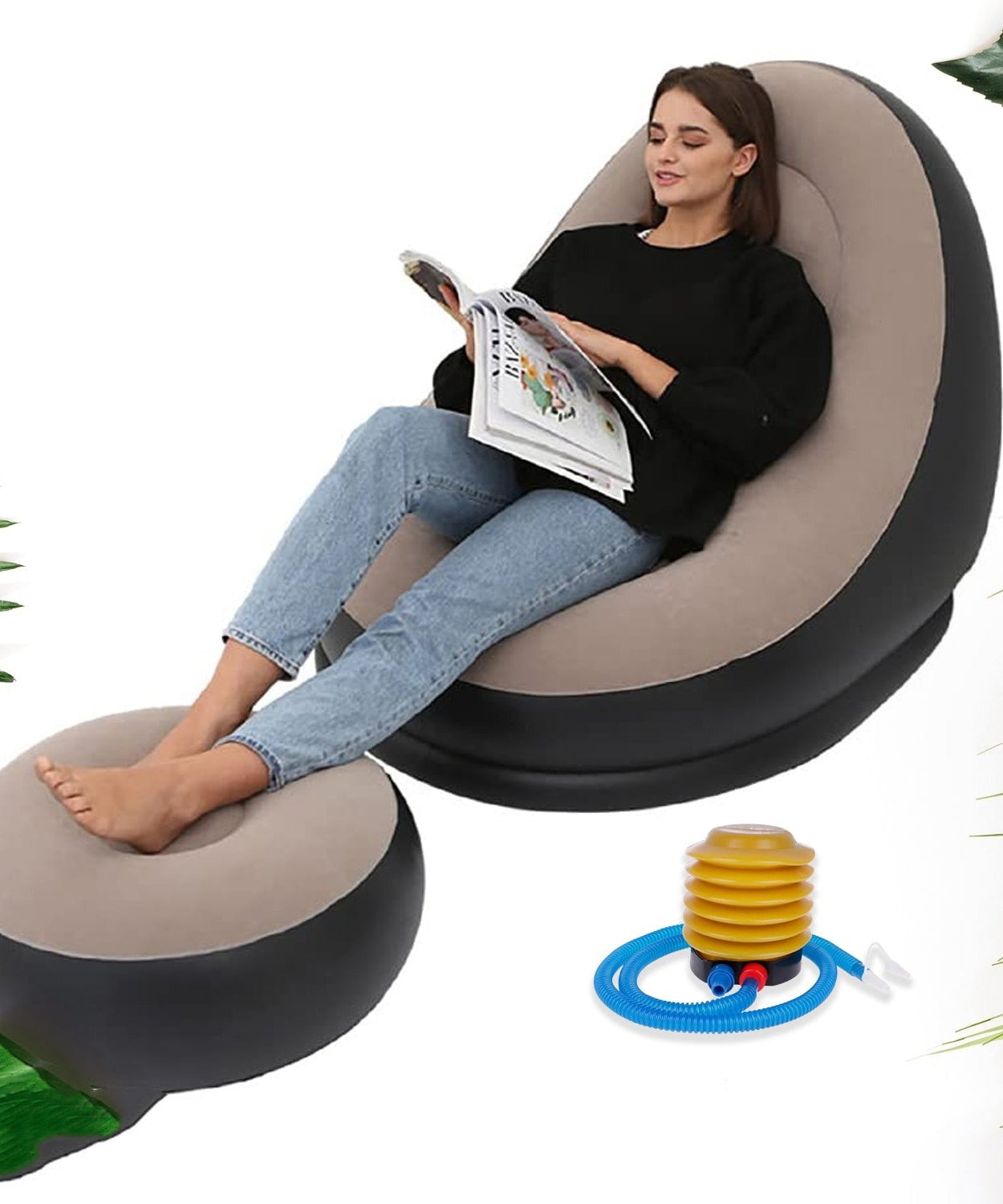 Portable Indoor/Outdoor Air Sofa, couch & Pump