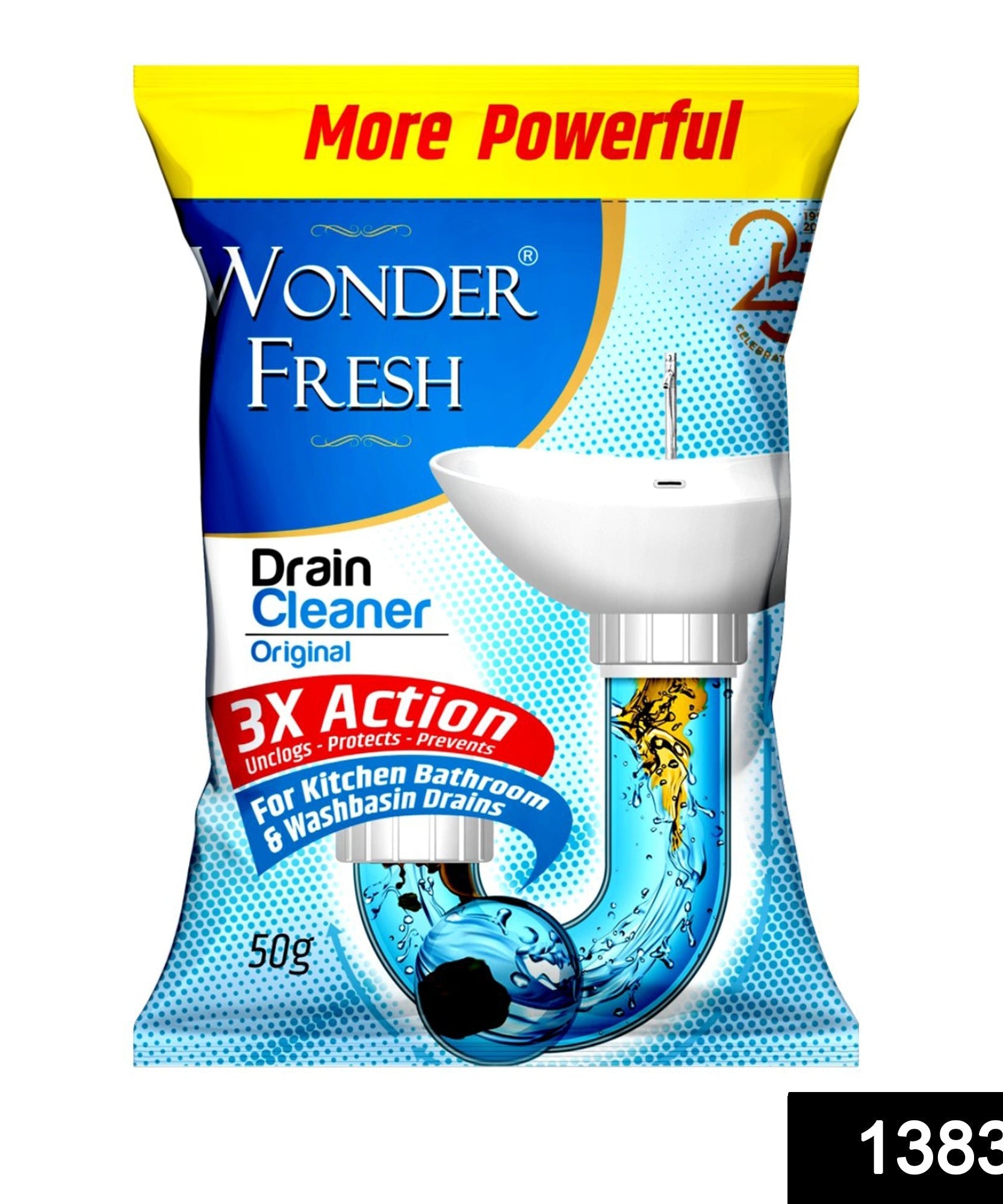 Drain cleaner powder for clogged sinks