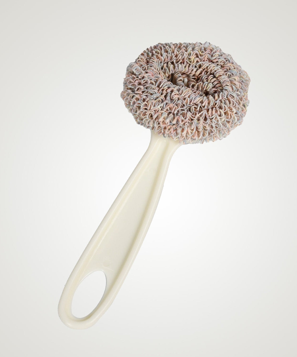 Pot washing brush with extended handle for easy cleaning