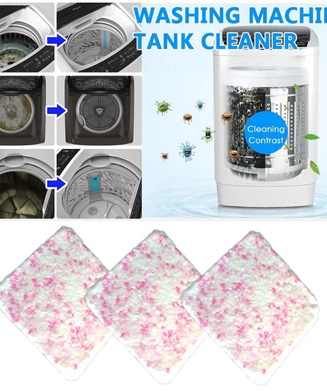 Package of lavender washing machine cleaning tablets