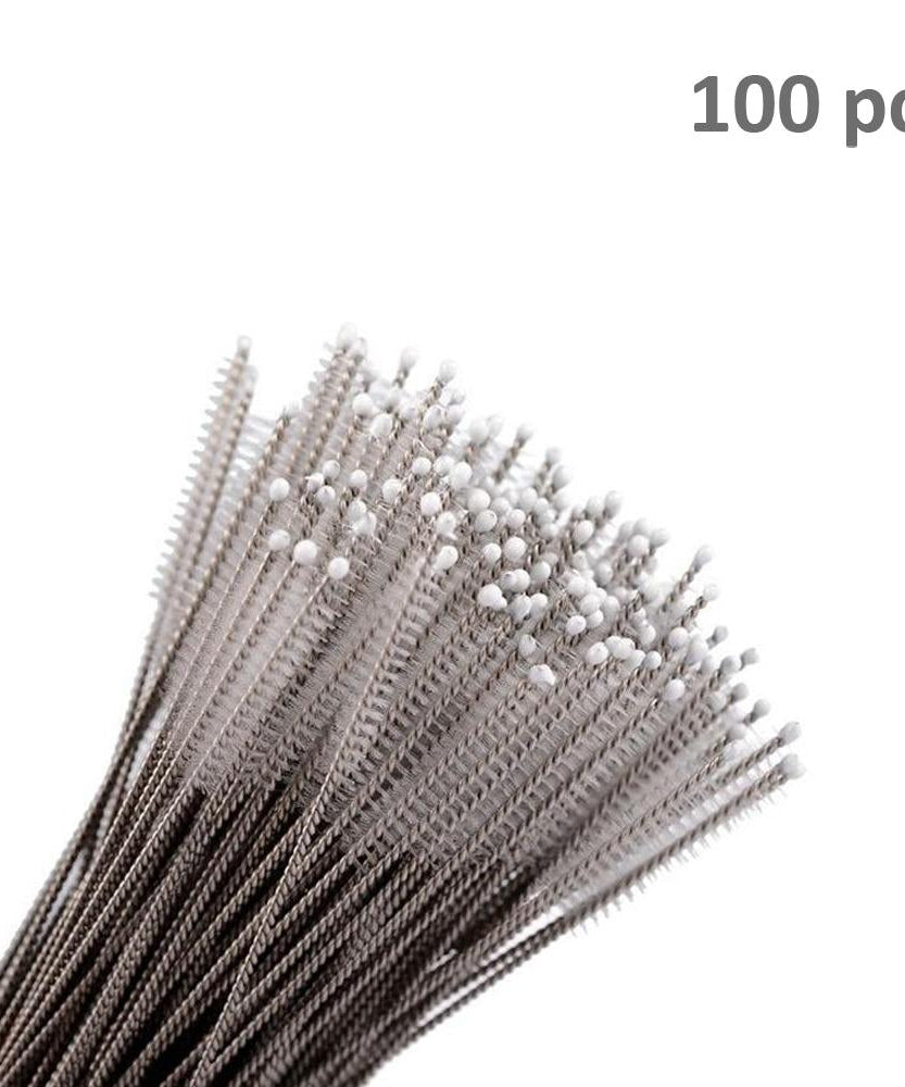 Stainless steel straw cleaning brush