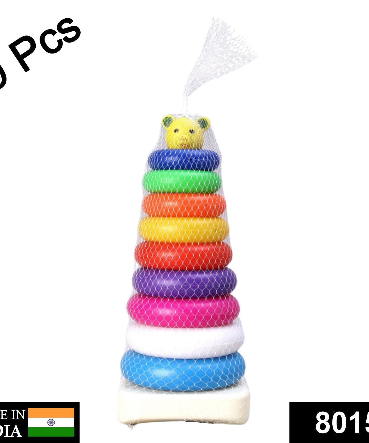 9-piece teddy bear stacking rings for kids