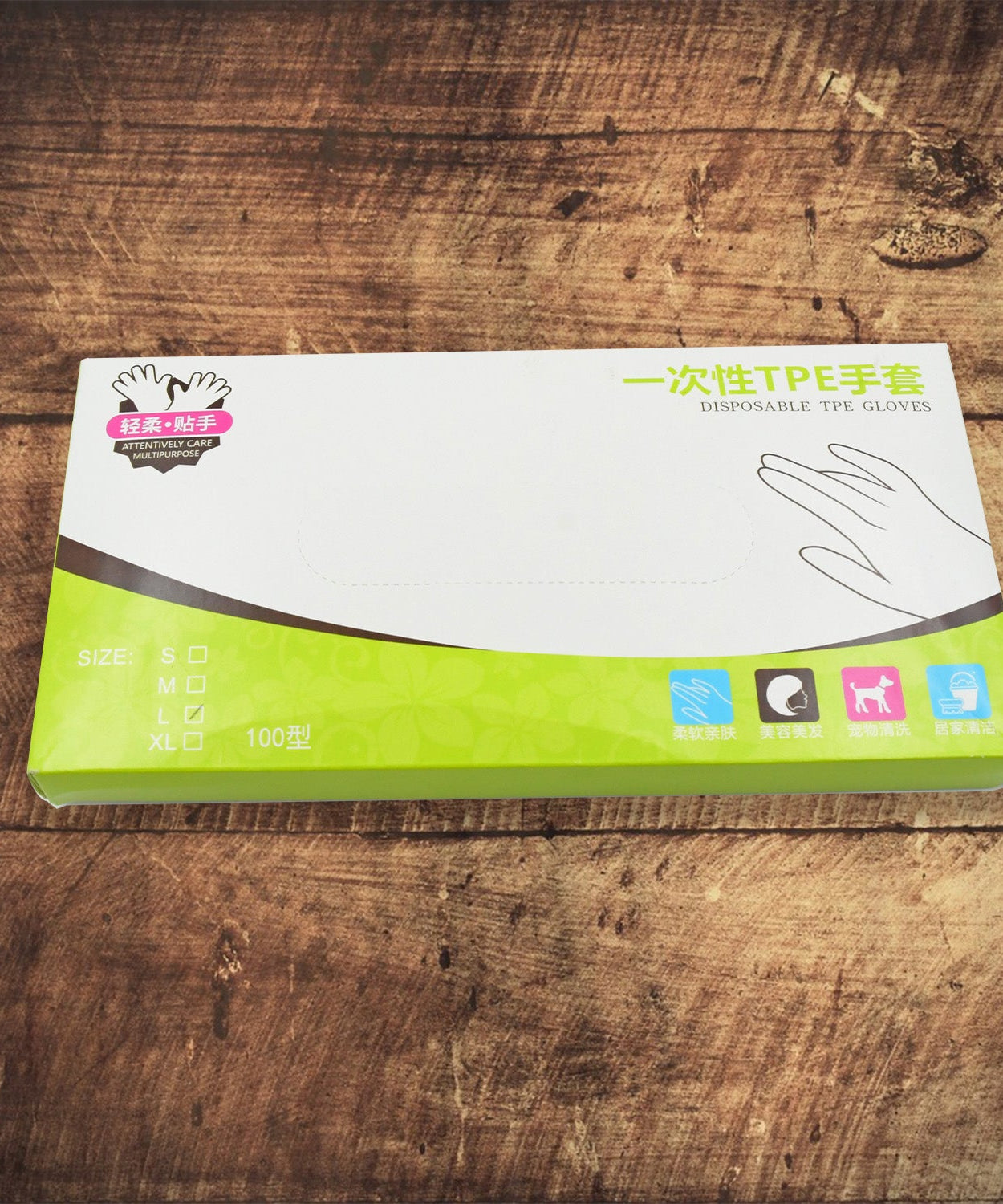 Disposable clear gloves for various tasks