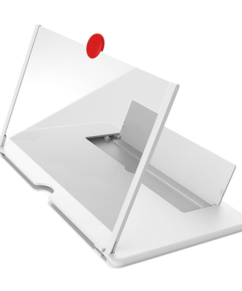 Foldable screen magnifier for mobile phones, suitable for travel.