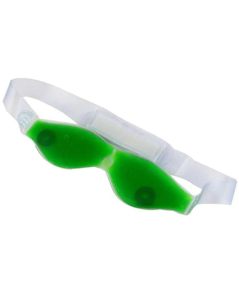 Eye mask with stick-on straps