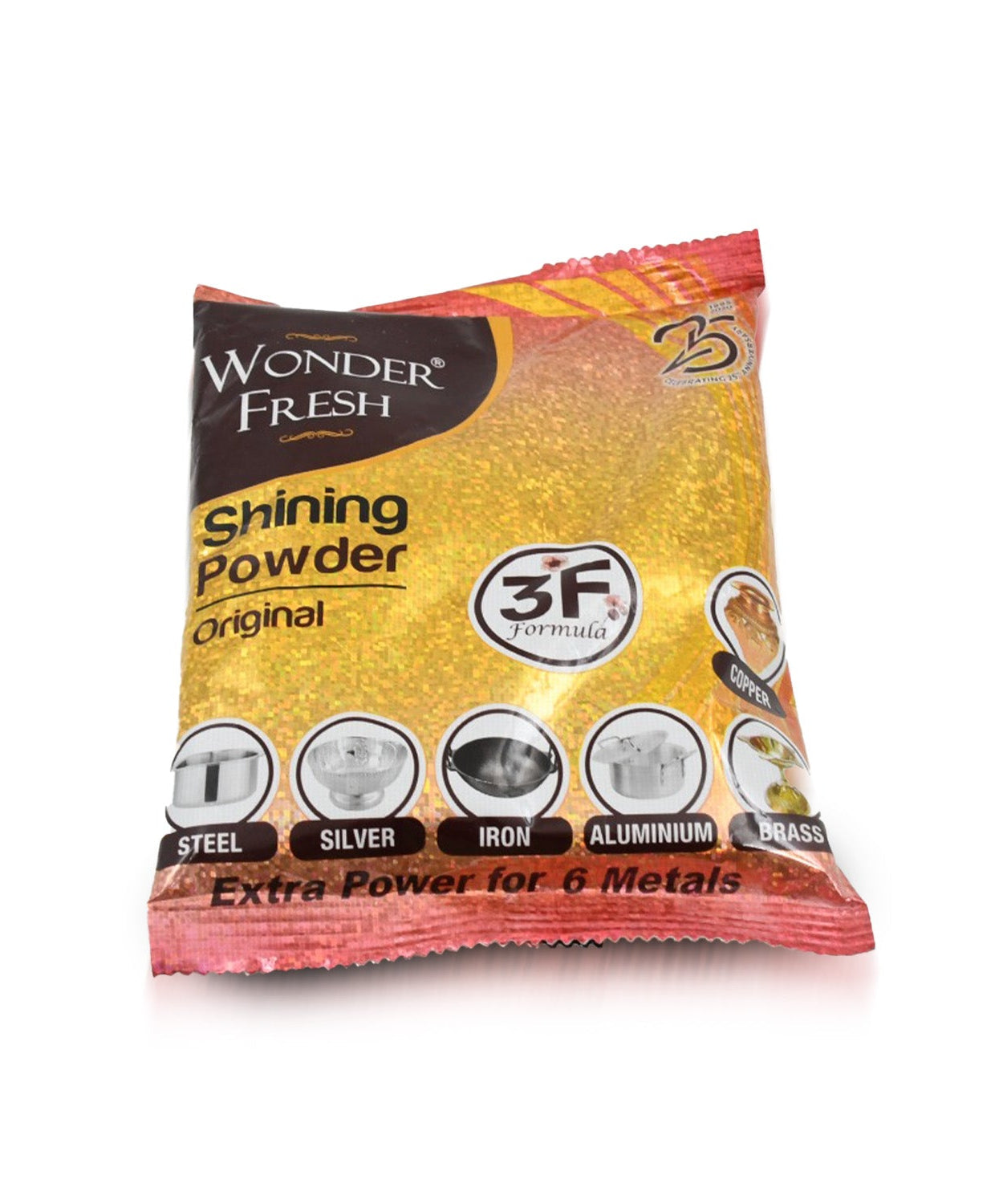 Shining Powder, Cleans and Polishes Copper, Brass, Silver, Aluminum, Iron, and Steel, Removes Tarnish and Oxidation (200 GM)