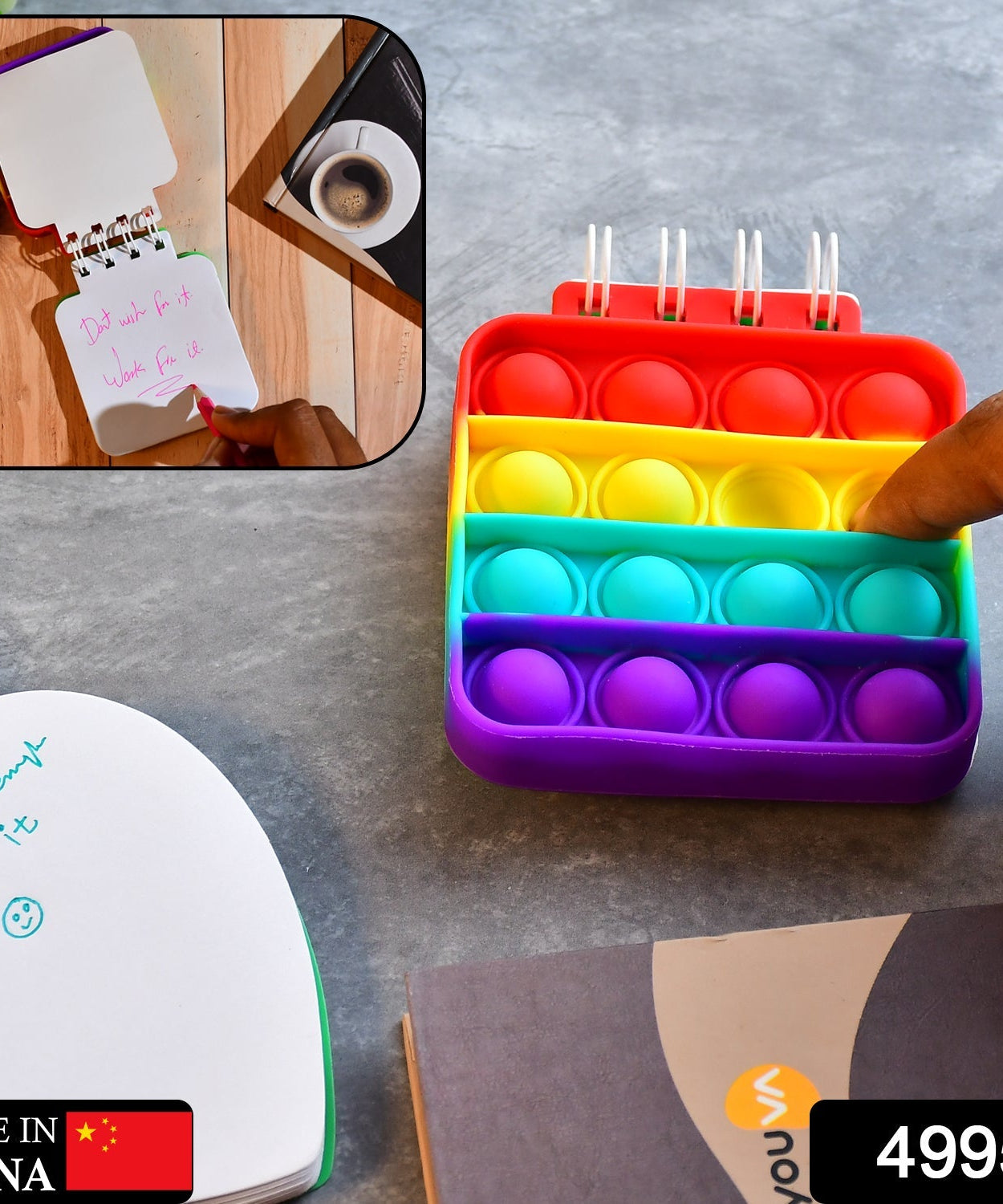 Spiral notebook with  It fidget toy