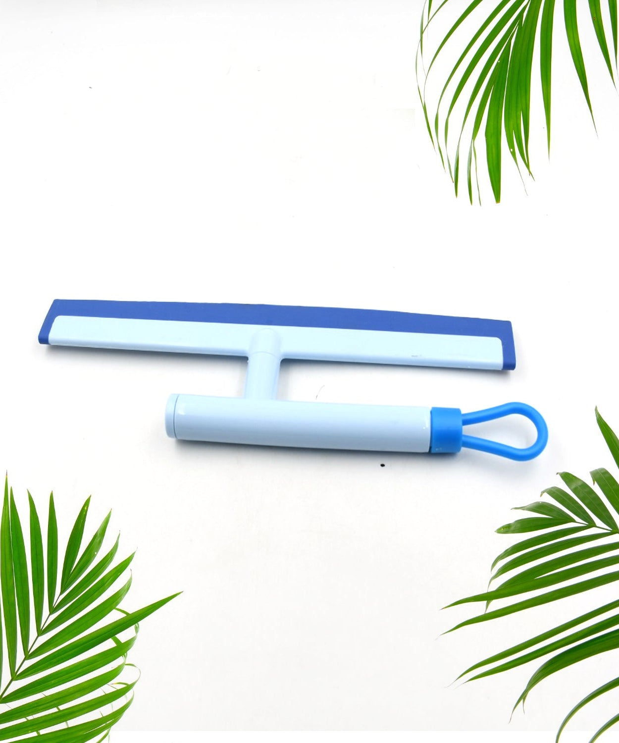 Window scraper brush with soft rubber grip