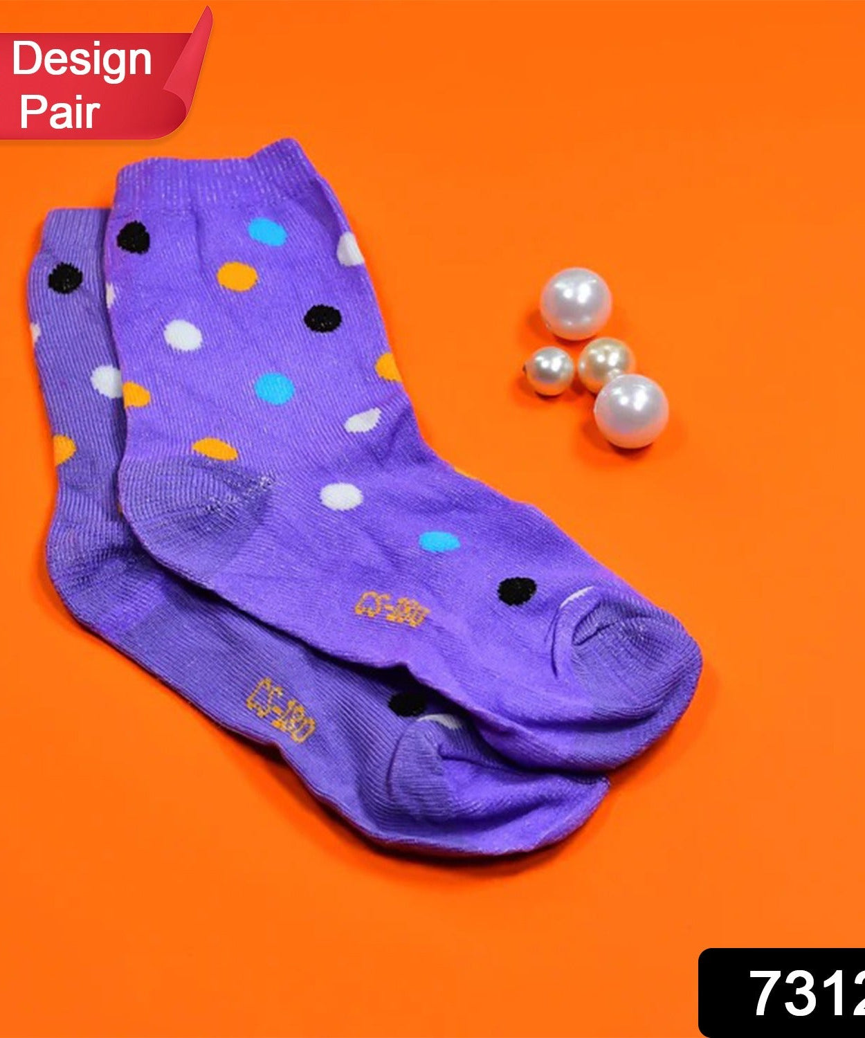 1 PAIR SOCKS PRINTED TRENDY MULTIPLE DESIGNER SOCKS  (1 Pc / Mix Design)