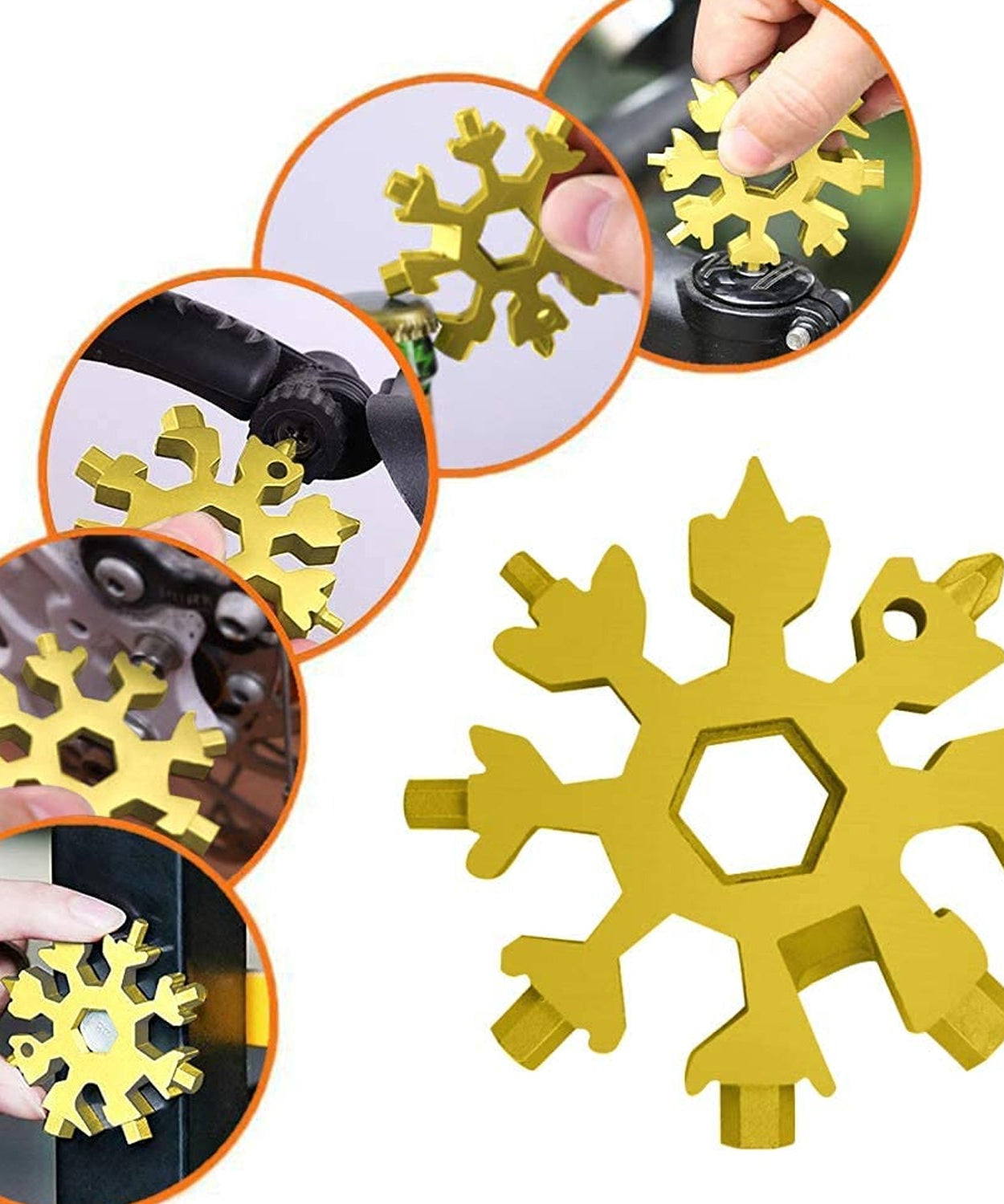 18-in-1 Snowflake Multi-Tool – Portable Bottle Opener, Screwdriver & Wrench