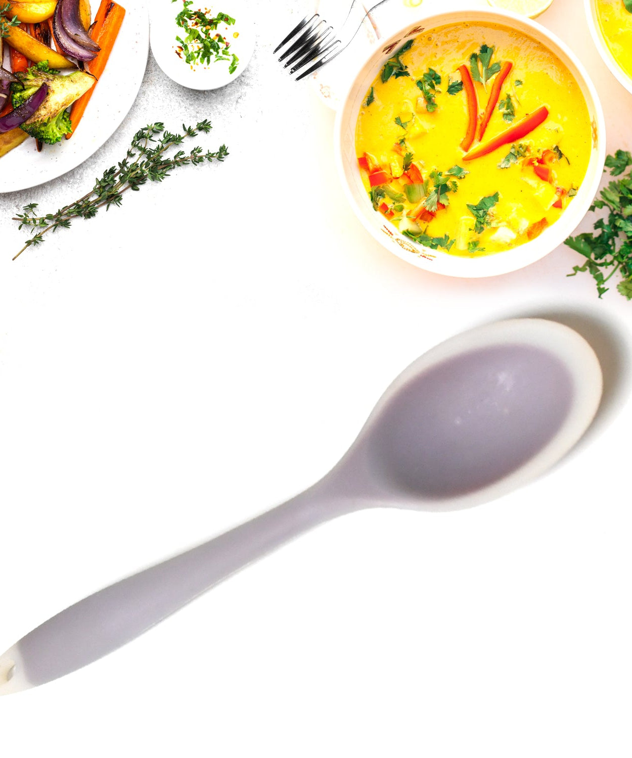 Multipurpose Silicone Spoon, Silicone Basting Spoon Non-Stick Kitchen Utensils Household Gadgets Heat-Resistant Non Stick Spoons Kitchen Cookware Items For Cooking and Baking (1 pc)