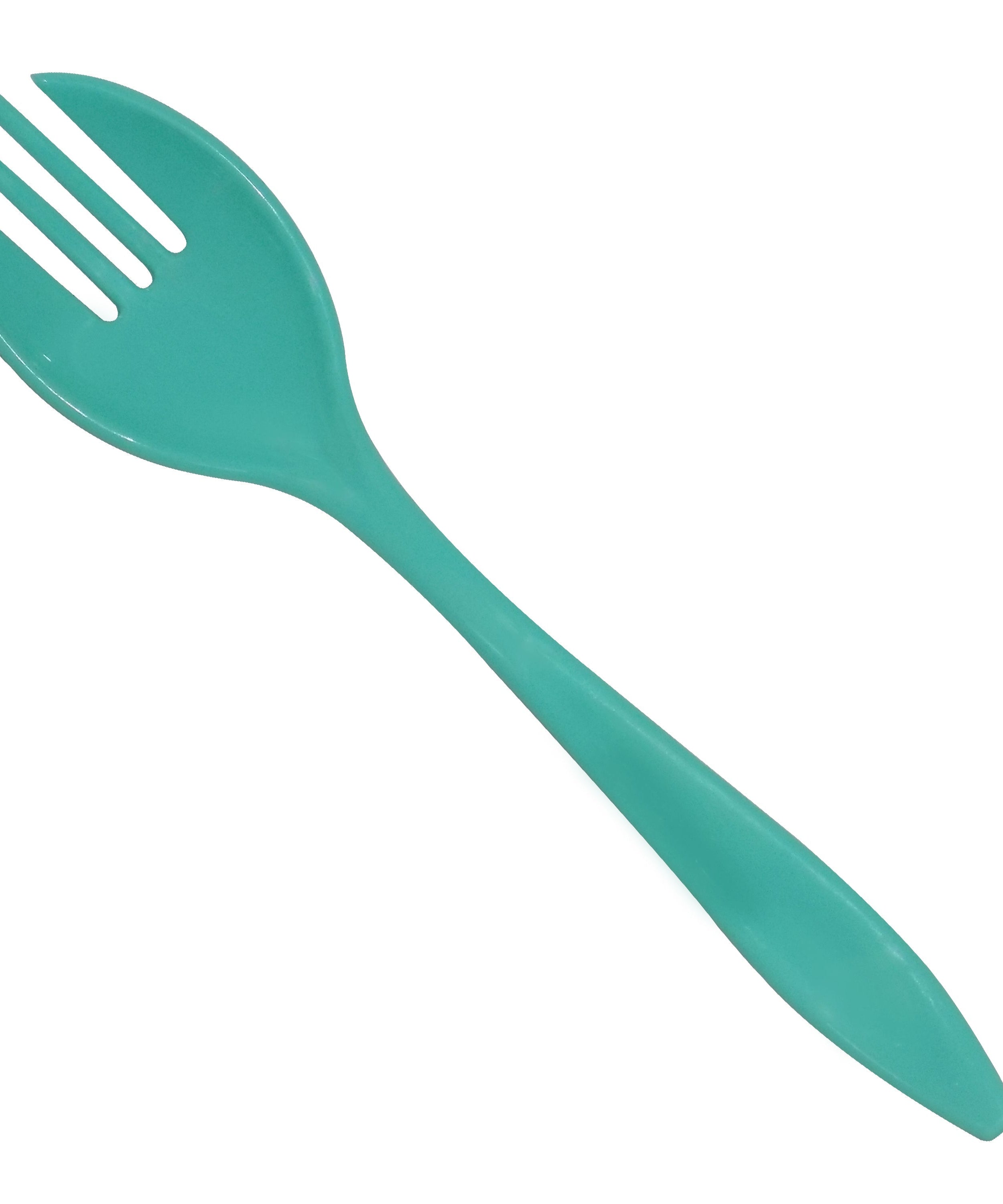 Set of 10 robust dinner table forks for home kitchen.