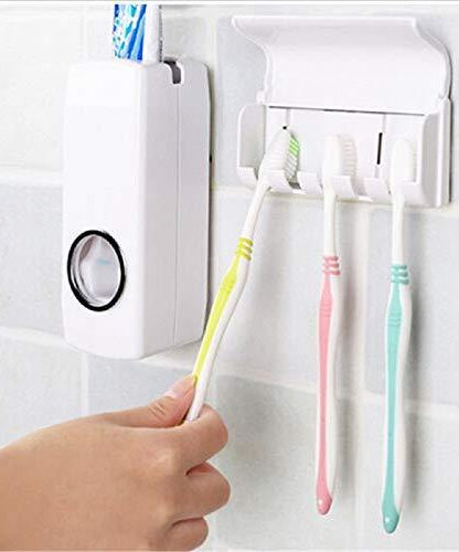 Toothpaste Dispenser & Tooth Brush Holder
