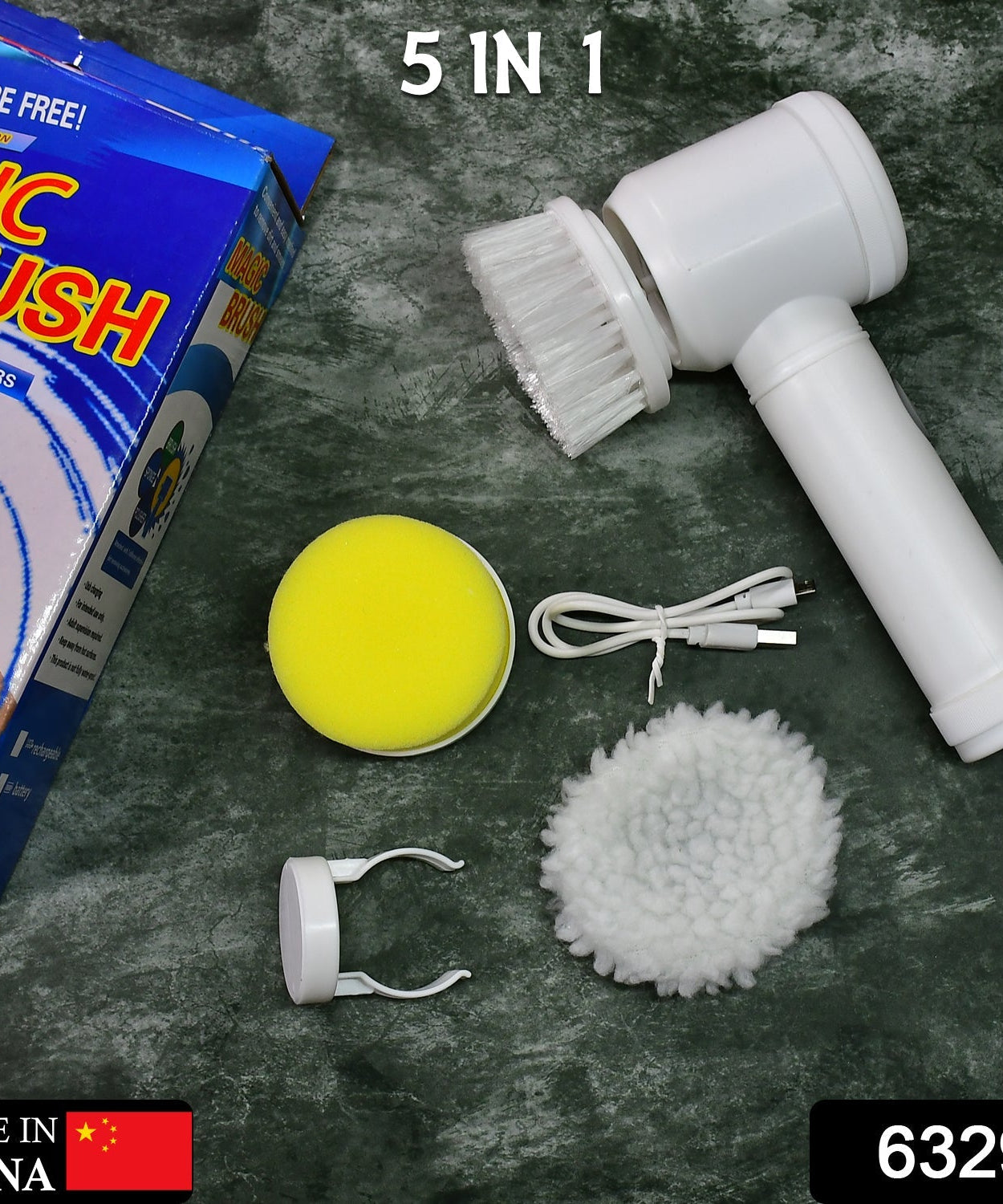 5in1 Home Kitchen Electric Cleaning Brush, Electric Spin Scrubber