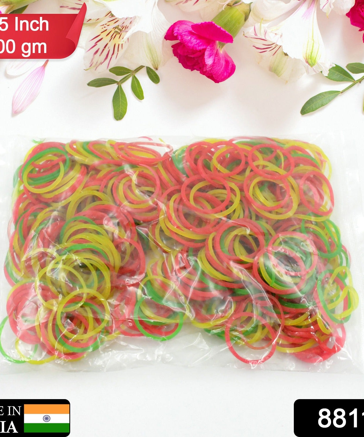 Strong & Reusable Rubber Bands: Multicolor for Office, Home & School (1.5 Inch 100 GM), Hair accessories