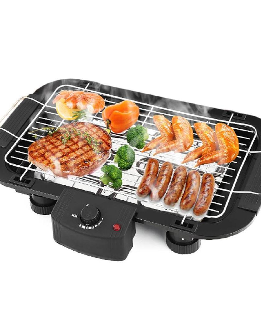 Smokeless indoor barbecue grill.