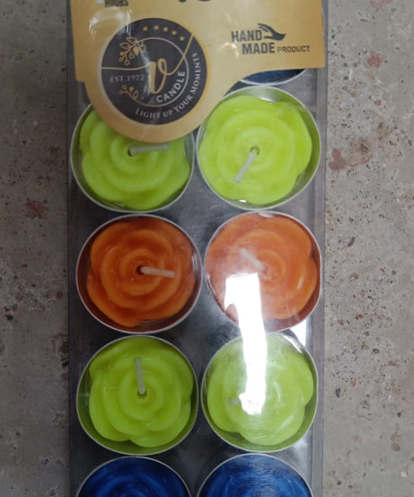 Relaxing rose flower tealight candles set