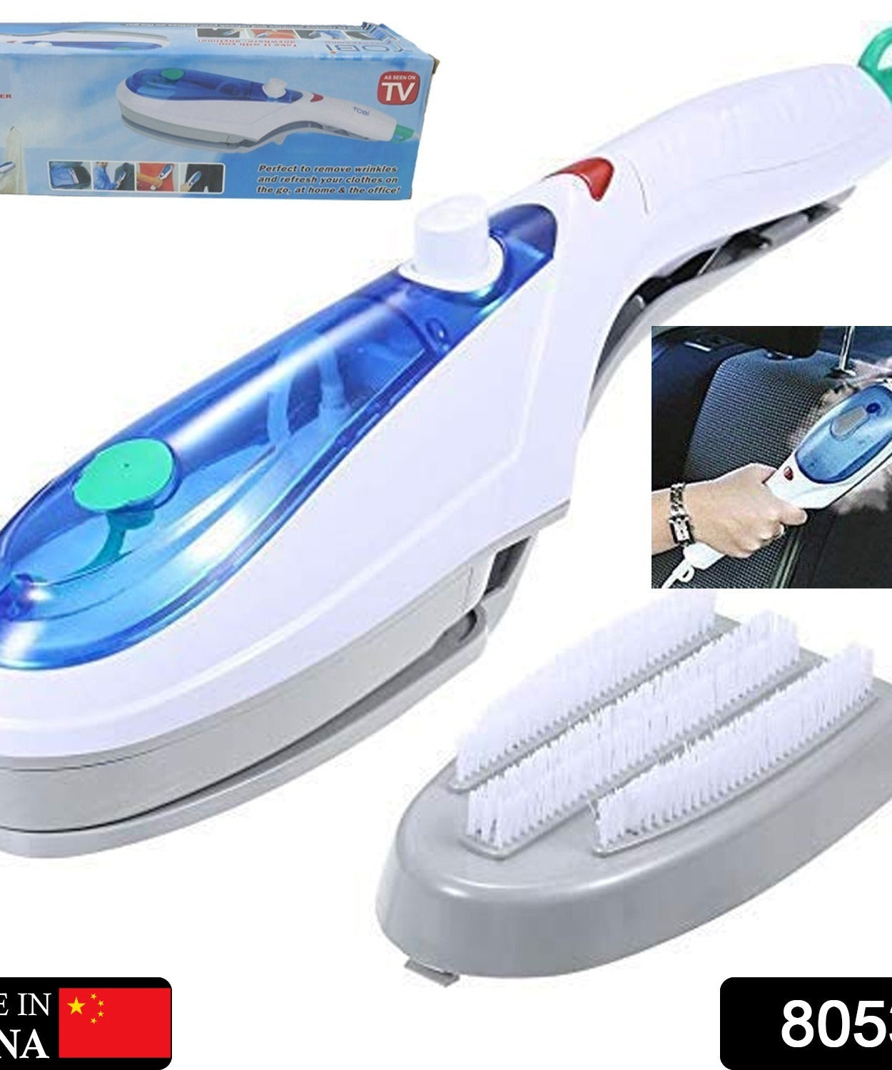Portable handheld steam iron for travel and home