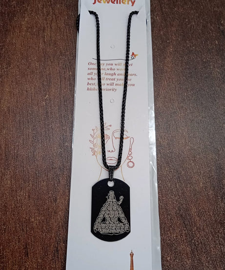 Hanuman Chalisa Locket with Gada, Chain (1 Pc)