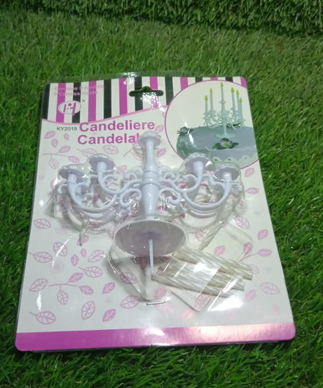 Decorative birthday candles with elegant holders for parties